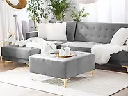 Ottoman ABERDEEN Velvet Grey_1172073