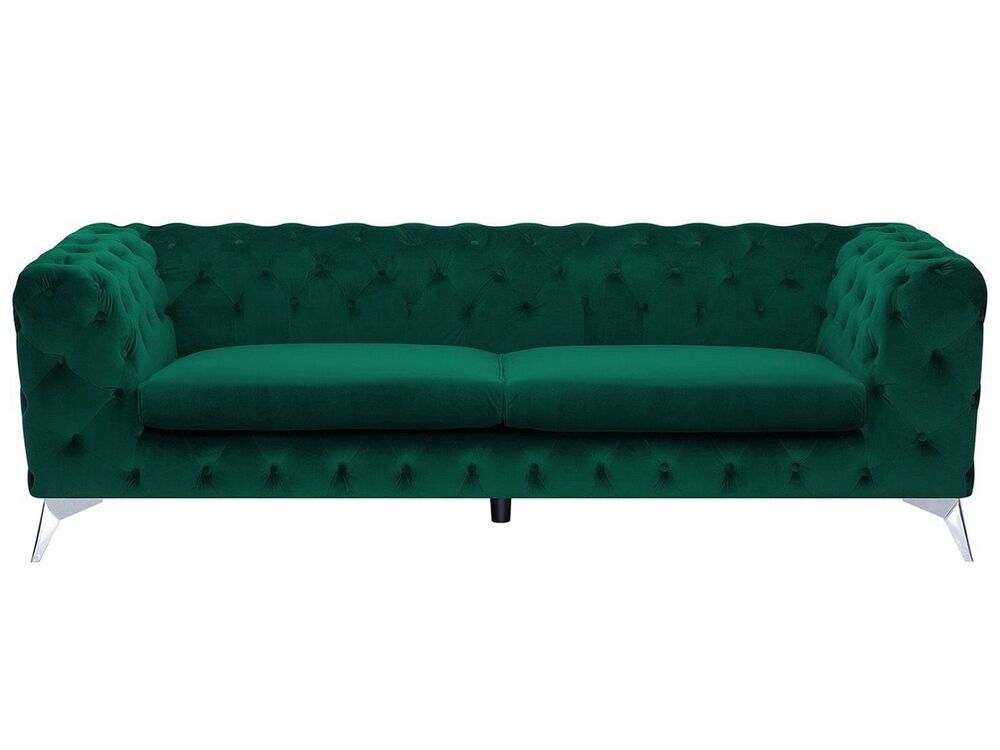 Divano 3 posti SOTRA Velluto Verde smeraldo