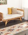 2 bawełniane poduszki dekoracyjne w geometryczny wzór 45 x 45 cm beżowoszare SENECIO_869167