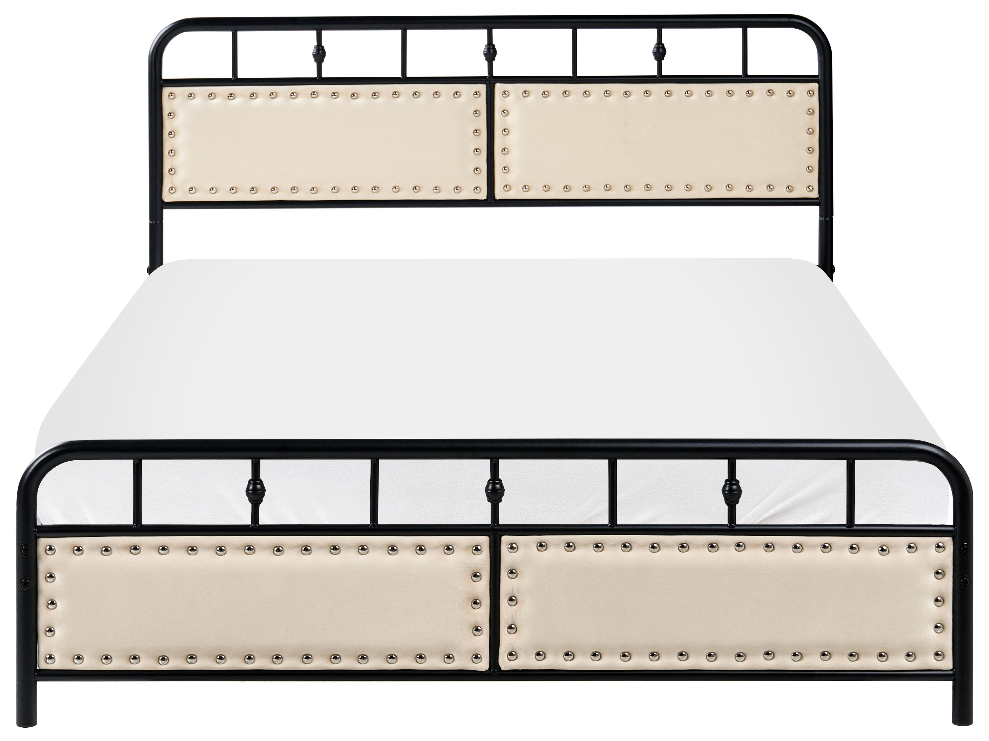 Bett mit Lattenrost Metall BREUILLET 140 x 200 cm Schwarz_1033476