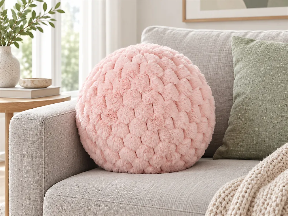 Dekokissen ROSEA 30 x 30 cm Webpelz Rosa Ohne Muster_1178927