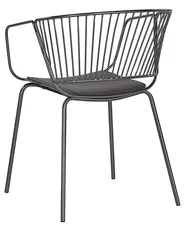 Set of 2 Dining Chairs RIGBY Metal Black_775546