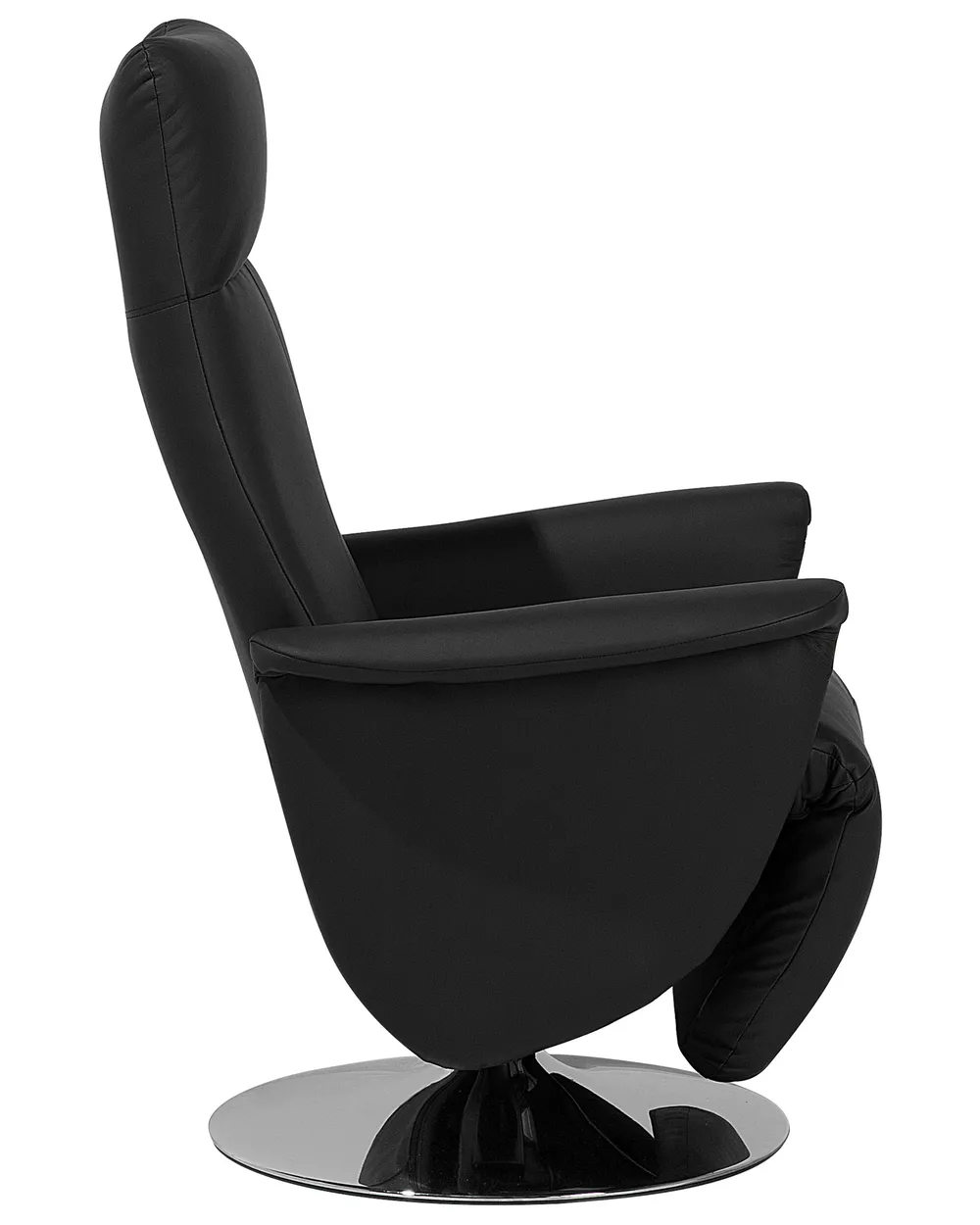 Recliner Chair PRIME with Footrest Faux Leather Black_709142