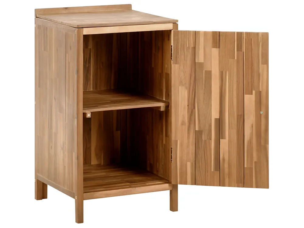 3 Piece Outdoor Kitchen Set with Sink VENOSA Brown/ Silver Acacia Wood_984715