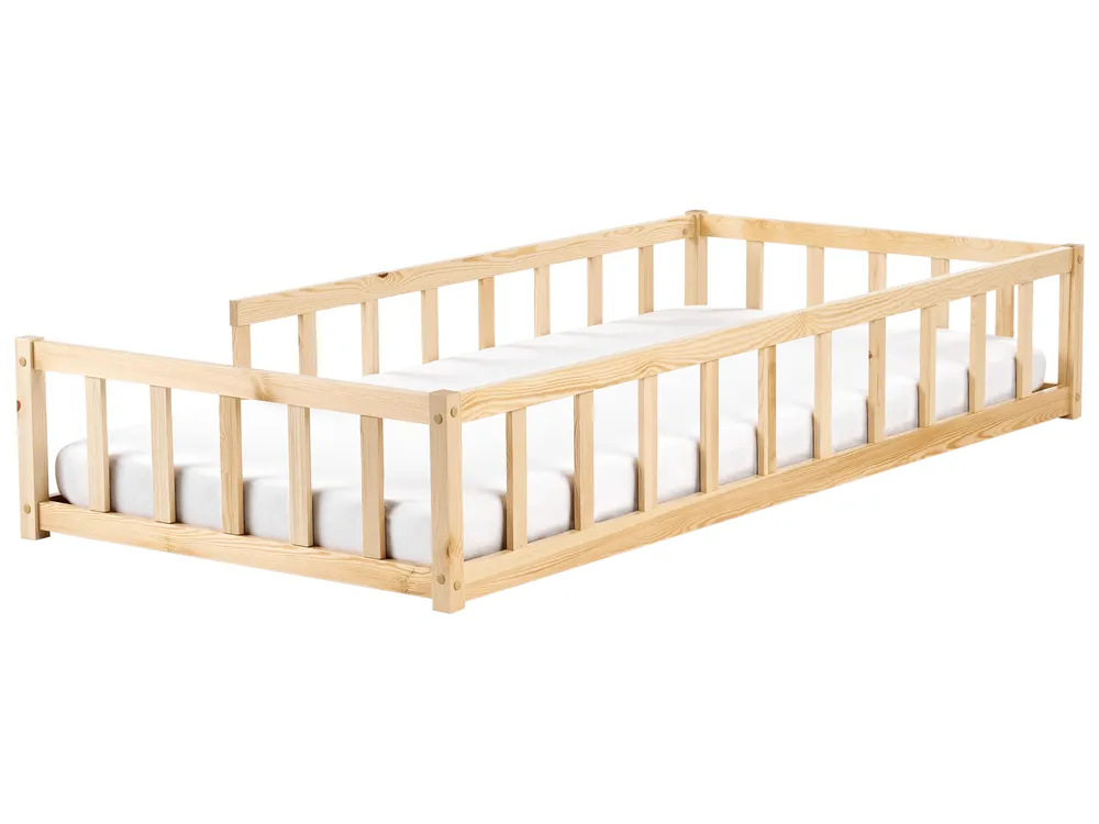 Kids Bed Pine Wood MEYMAC 90 x 200 cm (EU Single) Light Brown_970800