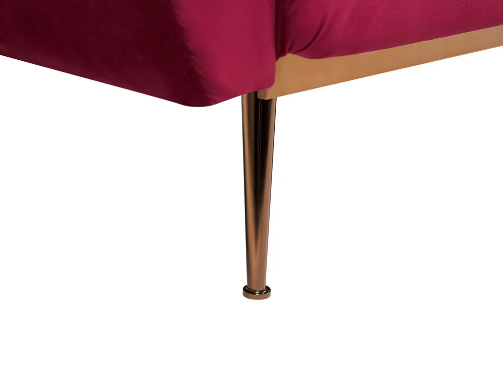 Sofa Bed 3 Seater EINA Velvet Burgundy_762937