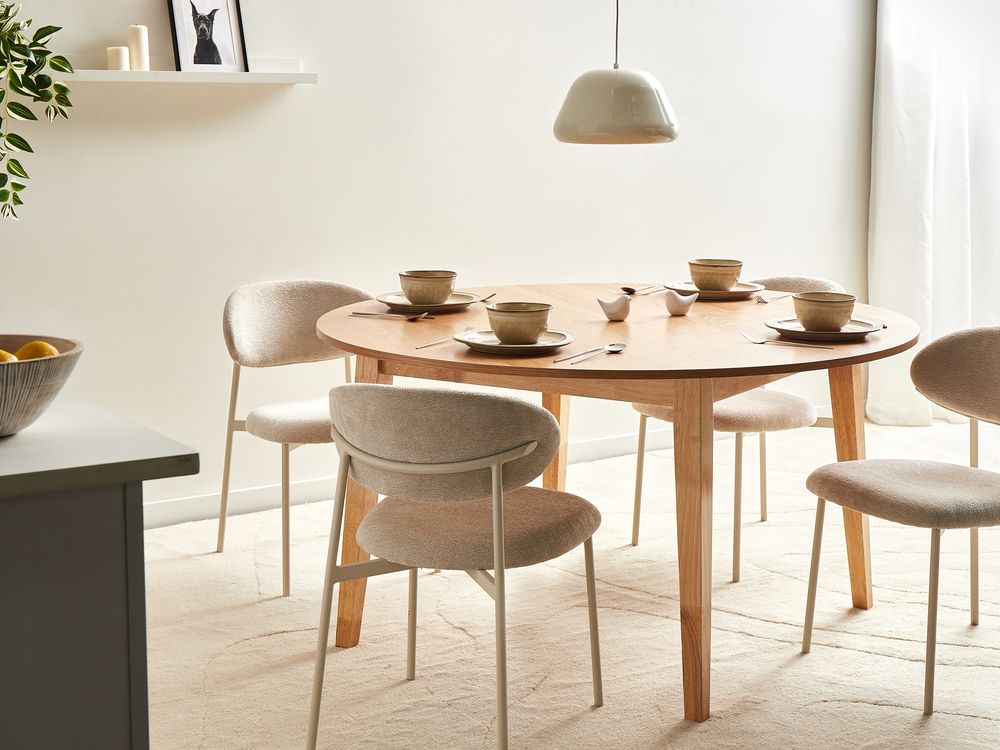 Tavolo da pranzo HUNTLEY Rovere chiaro 140 cm 140 cm