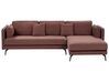 Left Hand Fabric Corner Sofa Burgundy ALTAN_934963