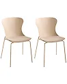 Set of 2 Dining Chairs PITSBURG  Beige