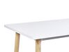 Stół barowy 90 x 50 cm biały z jasnym drewnem CHAVES_790614