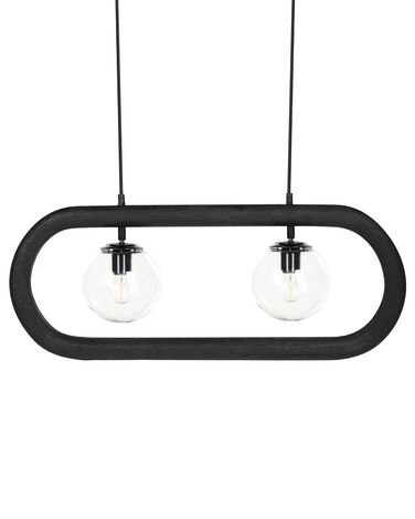 Mango Wood Pendant Lamp Black AYENSU