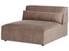 Right Hand 3 Seater Modular Fabric Corner Sofa Brown HELLNAR_912377