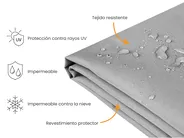 Funda de protección impermeable CHUVA 200 cm 120 cm 120 cm Gris_929767
