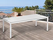 Garden Dining Table ITALY 220 cm 100 cm Glass White_1154956