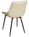 Set of 2 Faux Leather Dining Chairs Light Beige DUBROVNIK_928992