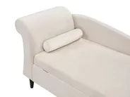 Left-Hand Chaise Longue LUIRO with Storage Velvet Beige_1000659