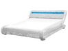 Wasserbett Samtstoff Silber 180 x 200 cm mit LED-Beleuchtung AVIGNON_737318