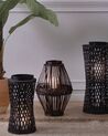 Linterna de madera de bambú oscura 43 cm PANAT_873638