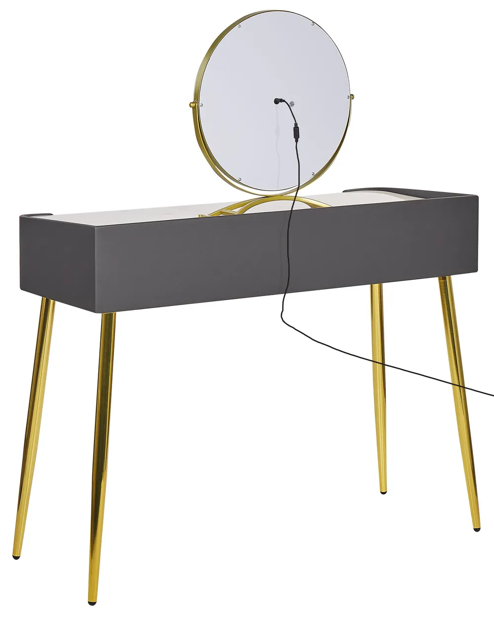 grey and gold dressing table Nadia Dressing Table Set Grey – The King Oak