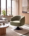 Swivel Armchair NORAGER Fabric Green