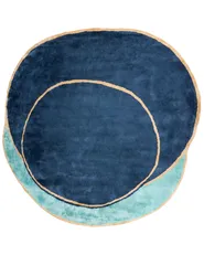 Rug KANRACH Navy Blue 200 x 200 cm Viscose_904047