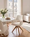 Dining Chair Swivel MORAVIA Boucle Light Beige