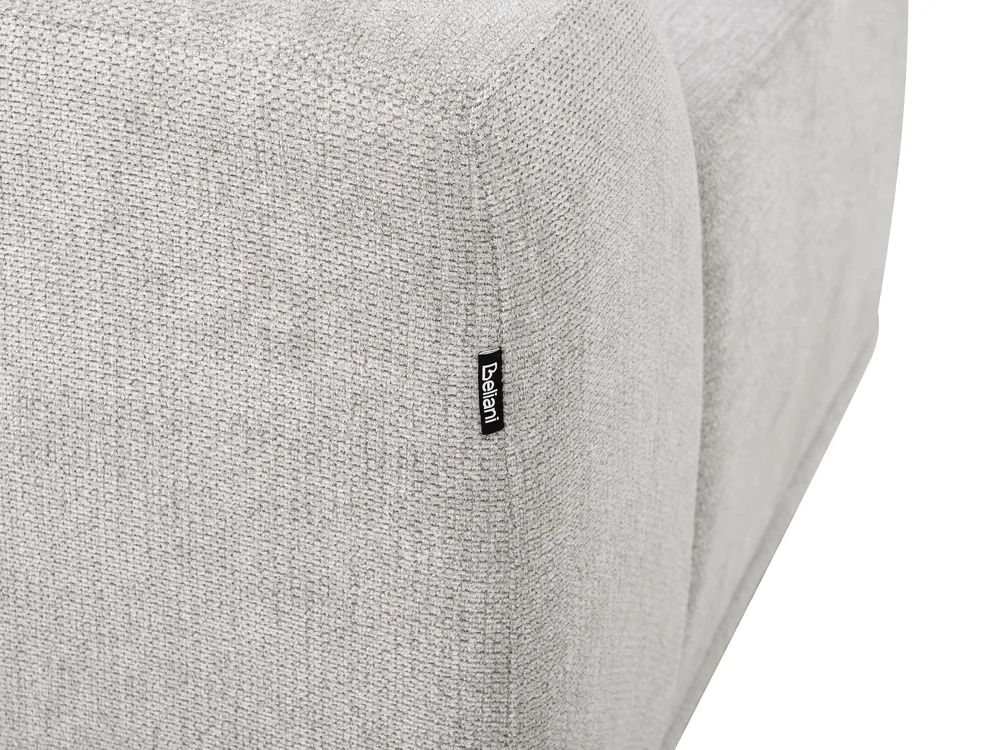Corner Sofa 3 Seater HOLT with Ottoman Fabric Light Grey Left Hand_960565