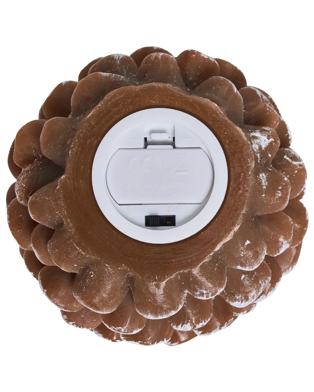 Zestaw 4 świec LED IVRESSE 15/12 cm Szyszka Brązowy_1016089