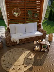 Rug AHLAT Beige ø 120 cm Jute_825717