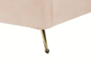 Bett mit Lattenrost Samtstoff MIRIBEL 180 x 200 cm Beige_870665