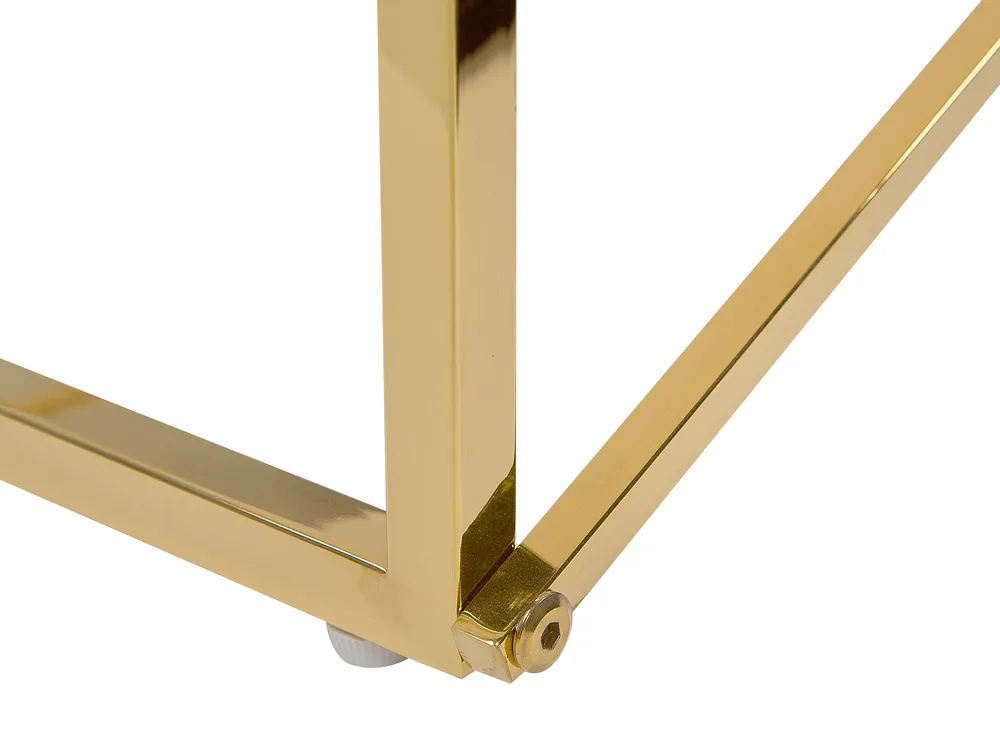 Coffee Table EMPORIA Tempered Glass Marble/ Gold_757581