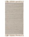 Teppich beige 80 x 150 cm kariertes Muster Kurzflor zweiseitig ZERDALI_807274
