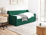 Trundle Bed Velvet MONTARGIS 90 x 200 cm (EU Single) Emerald Green_827003