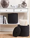 Set of 2 Baskets SILOPI Cotton Black