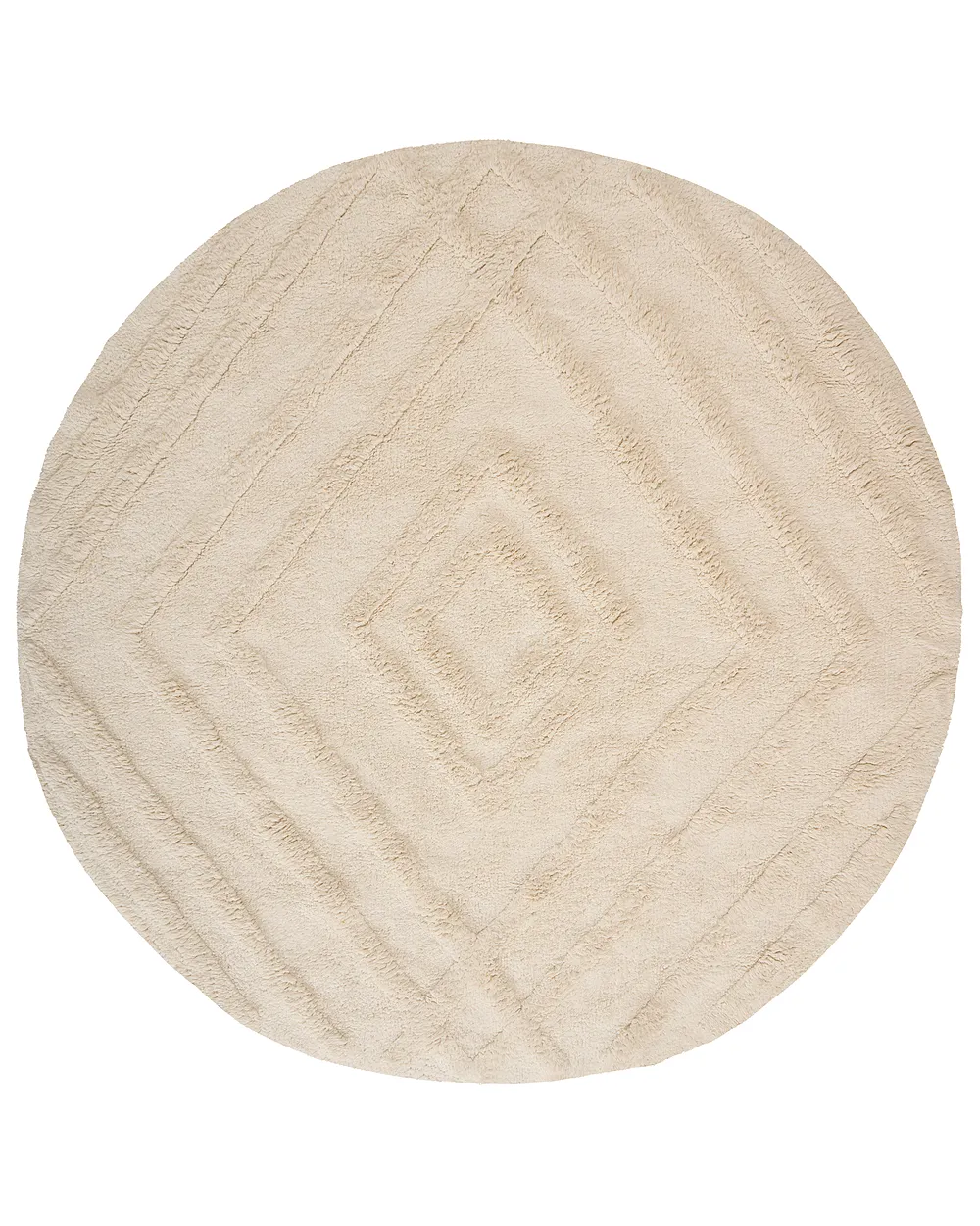 Kids Rug TURTUK  Light Beige ø 160 cm Cotton