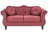 Sofa 2 Seater SKIEN II Velvet Dark Red
