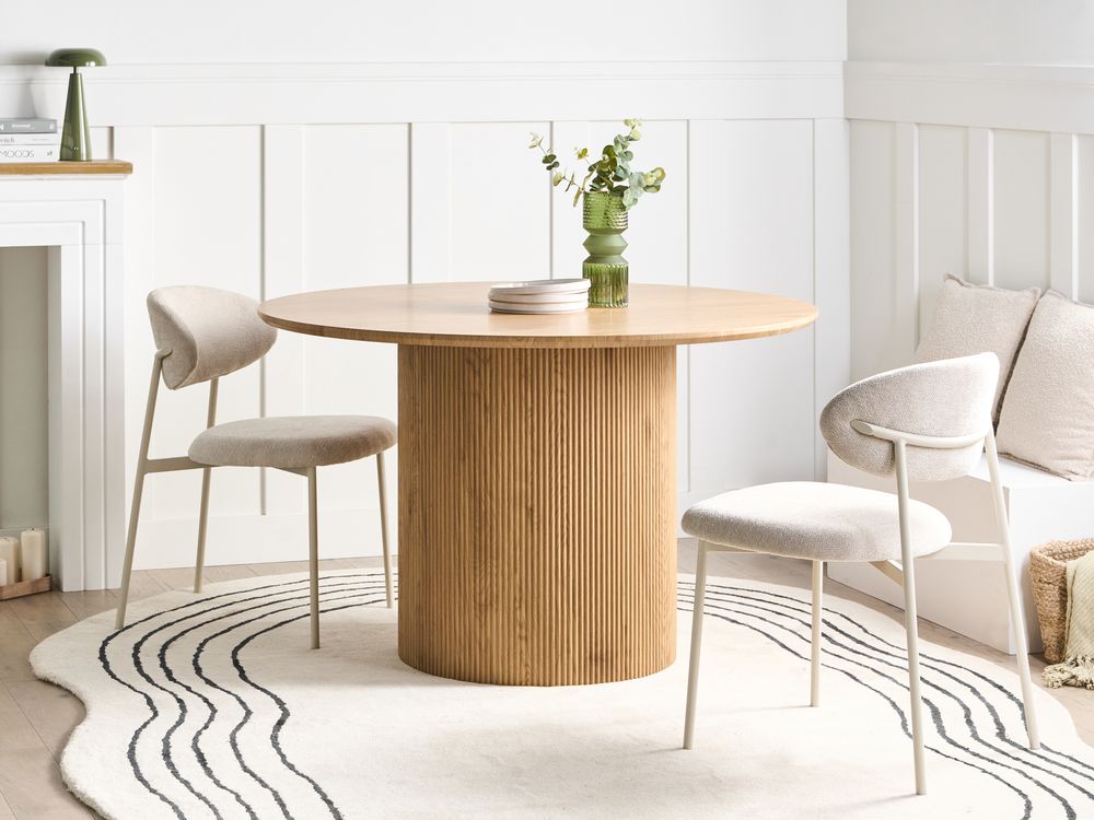 Dining Table SHEHO Light Brown 120 cm 120 cm