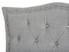 Polsterbett grau mit Bettkasten hochklappbar 160 x 200 cm METZ_240298