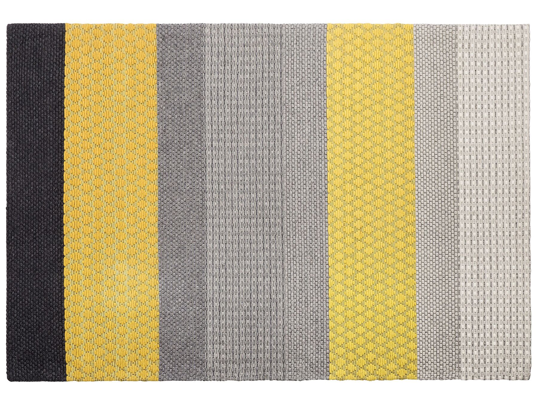 Vlnený koberec 160 x 220 cm žltá/sivá AKKAYA_750892