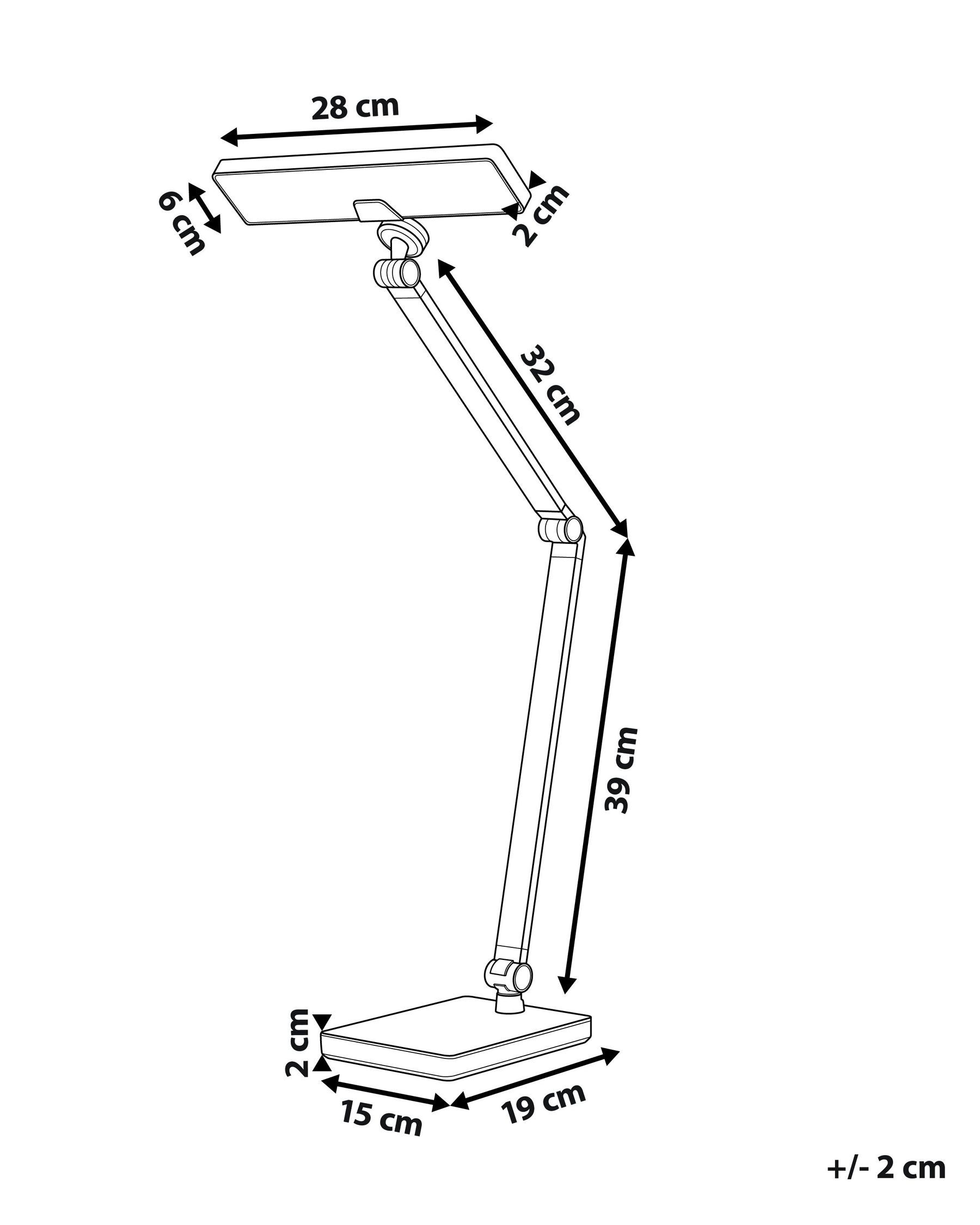 Lampada da scrivania a LED LACERTA con Caricatore wireless Metallo Nero_855141