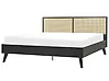 Bed Rattan MONPAZIER 180 x 200 cm (EU Super King) Black