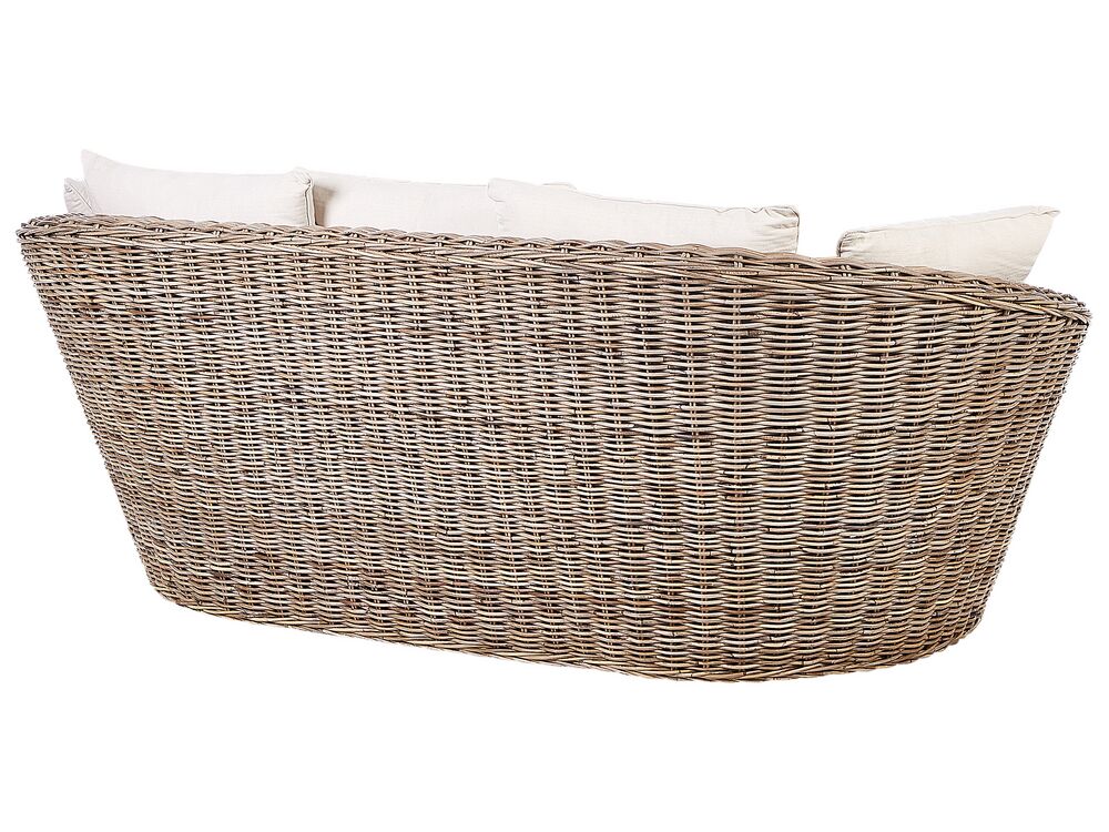 Rattan Garden Daybed Natural CAVO Beliani