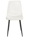 Set of 4 Velvet Dining Chairs Off-White KALISPELL_929029