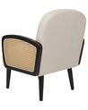 Fauteuil en tissu noir et beige DVENBERG_927189