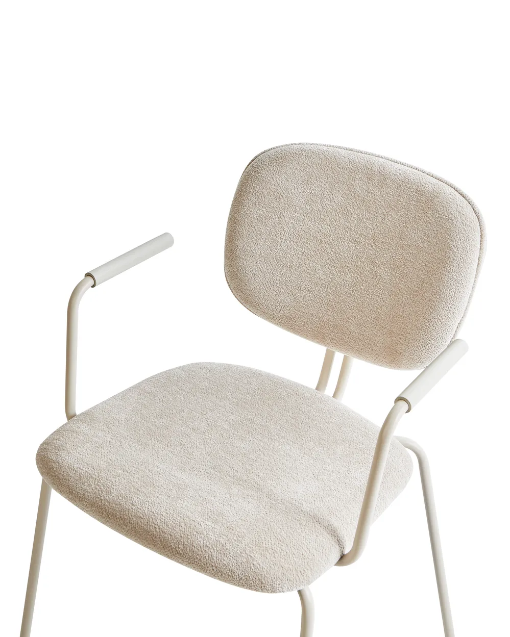 Set di 2 sedie da pranzo CARILLE Ciniglia Beige chiaro_968438
