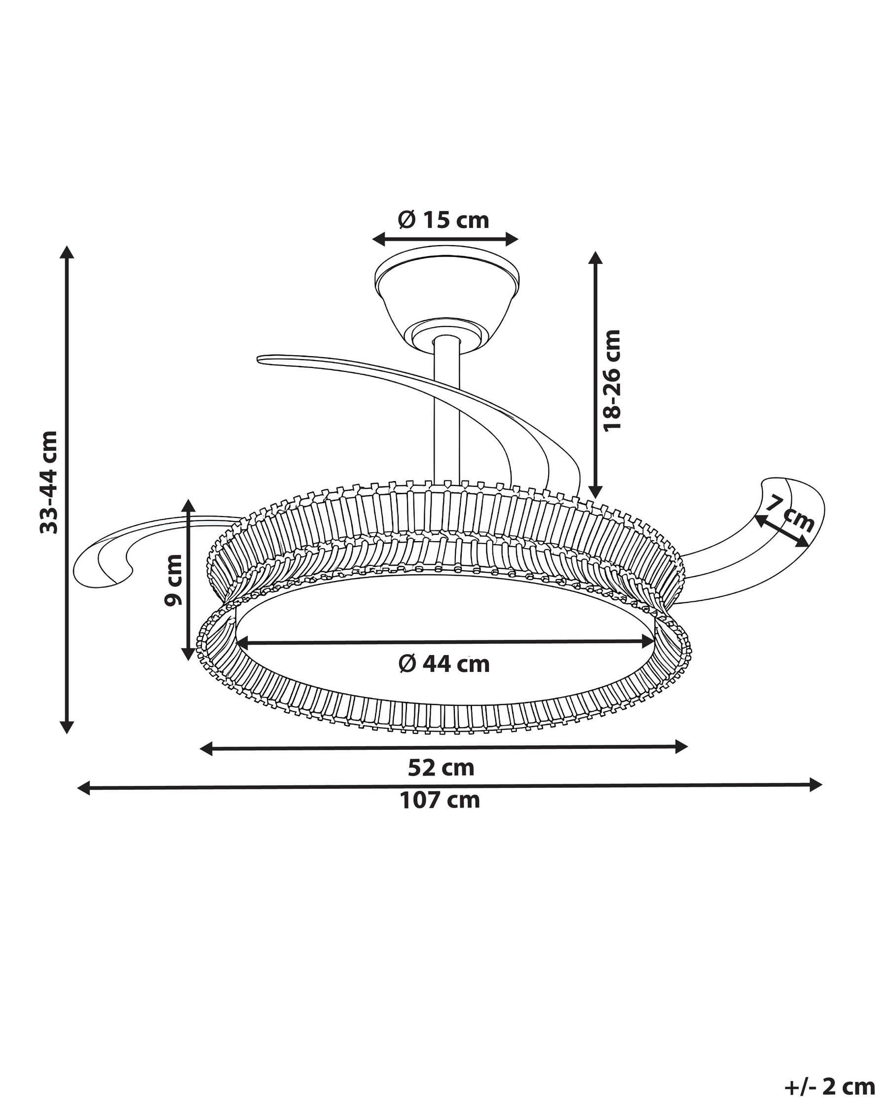 Ceiling Fan with Light OLETA with Remote LED White_1124329