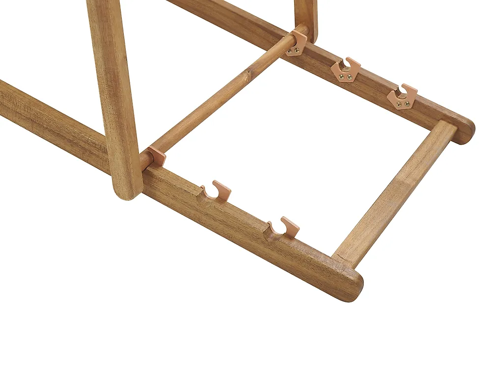 Set of 2 Folding Deck Chairs ANZIO Acacia Wood Light Brown_1184771