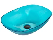 Lavabo da appoggio MOENGO 54 x 36 cm Superficie solida Turchese_891740
