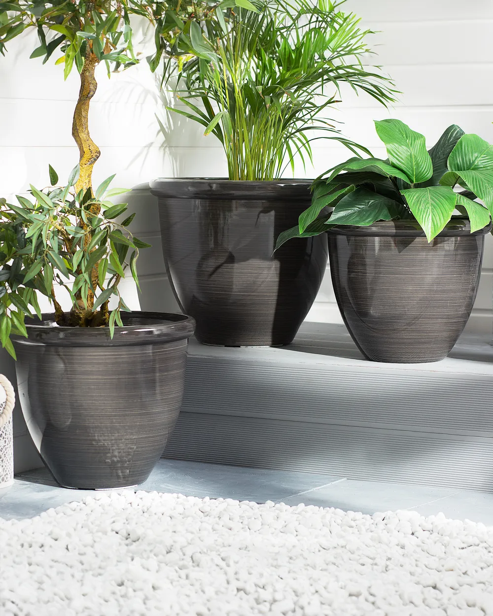 automatic watering plant pot Round Self Watering Plant Pot with Reservoir