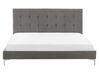 Sametová postel 160 x 200 cm šedá AMBERT_786689